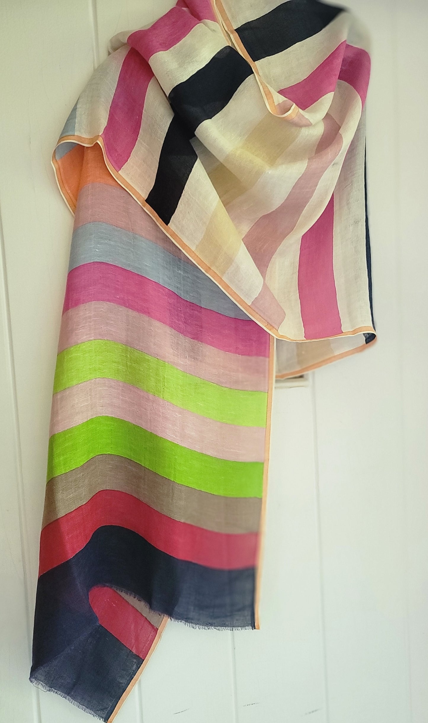 Pure Linen Multi Color Shawl