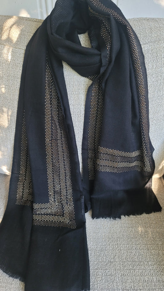 Classic Black Crystal Shawl