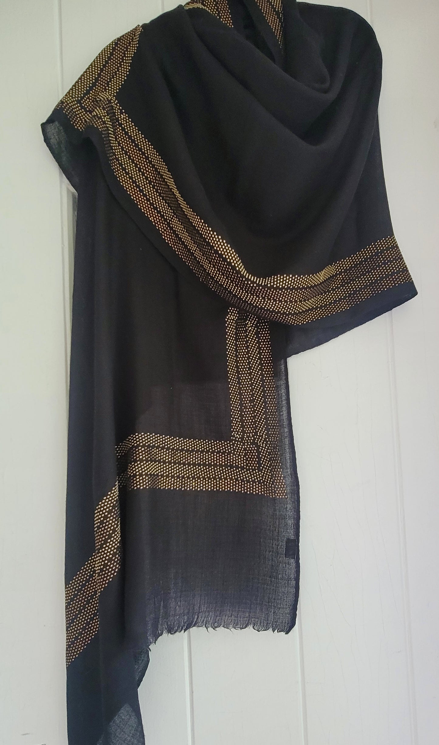 Classic Black Crystal Shawl